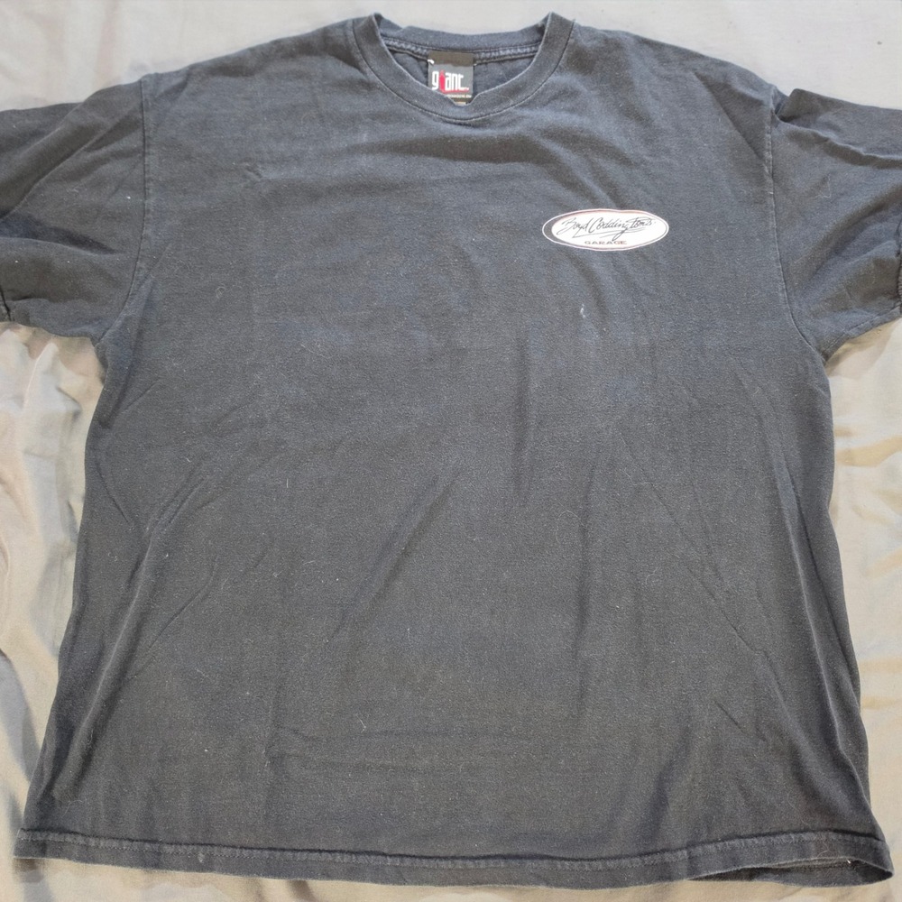 Vintage Giant Boyd Coddington Garage T-Shirt Mens XL Black Hot Rod Car Graphic